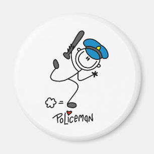 Polizeibeamte Strichmännchens Magnet