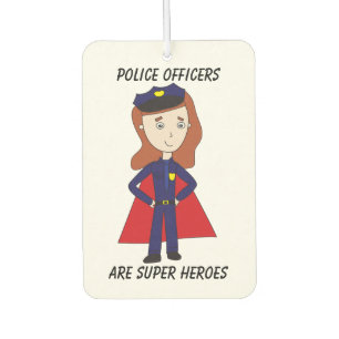 Polizeibeamte Superhelden (weiblich) Autolufterfrischer