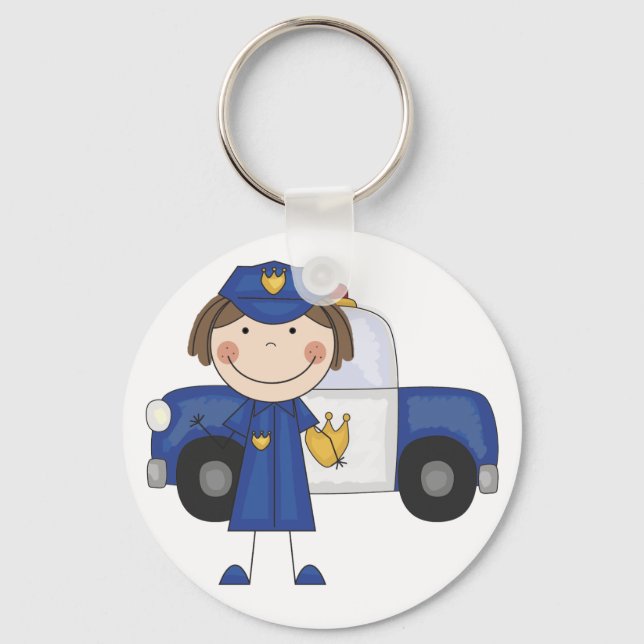 Polizeibeamte, Tshirts und Geschenke Schlüsselanhänger (Vorderseite)