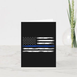Polizeibeamte Usa American Flag Thin Blue Line Karte