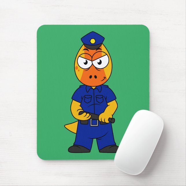Polizeibeamte von Pachycephalosaurus. Mousepad (Mit Mouse)