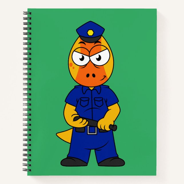 Polizeibeamte von Pachycephalosaurus. Notizbuch (Vorderseite)