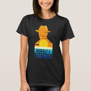 Polizeibeamte wahre Kriminalität im Grunde ein Det T-Shirt
