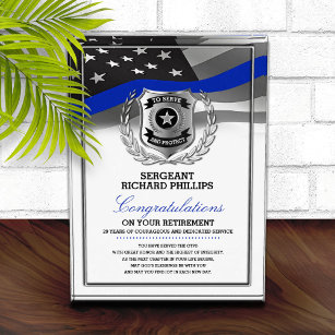 Polizeibeamtenruhende Acryl Auszeichnung
