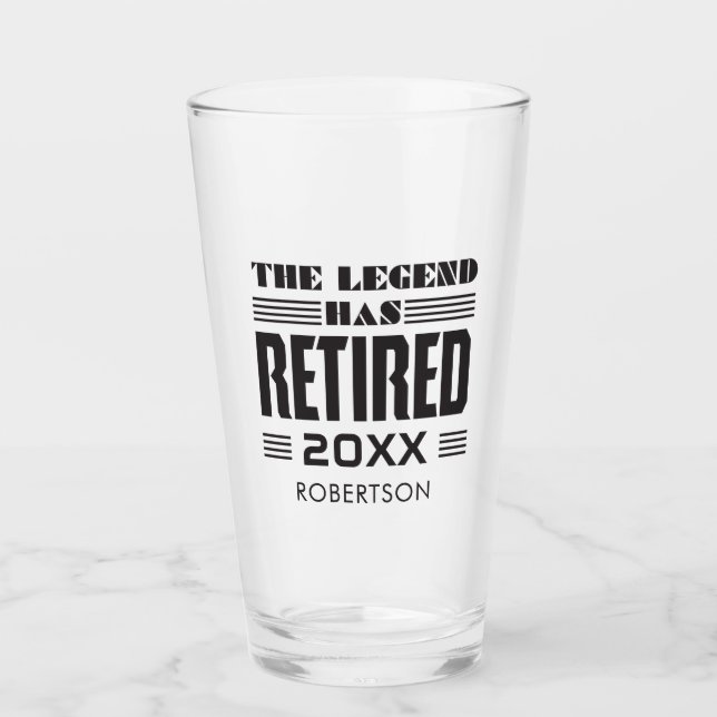 Polizeibeamtenruhestand Die Legende hat sich geloh Glas (Vorderseite)