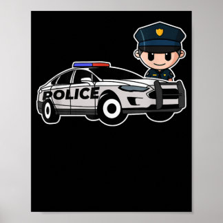 Polizeibeamter Cartoon Polizeibeamter Polizeipräse Poster