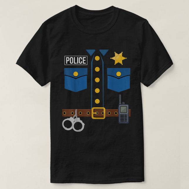 Polizeibeamter Costume Funny T-Shirt (Design vorne)
