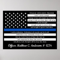 Polizeibeamter Gebet Geschenk Thin Blue Line
