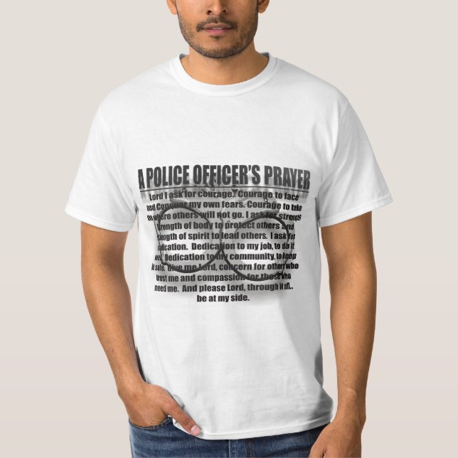 Polizeibeamter Gebet T-Shirt (Vorderseite)