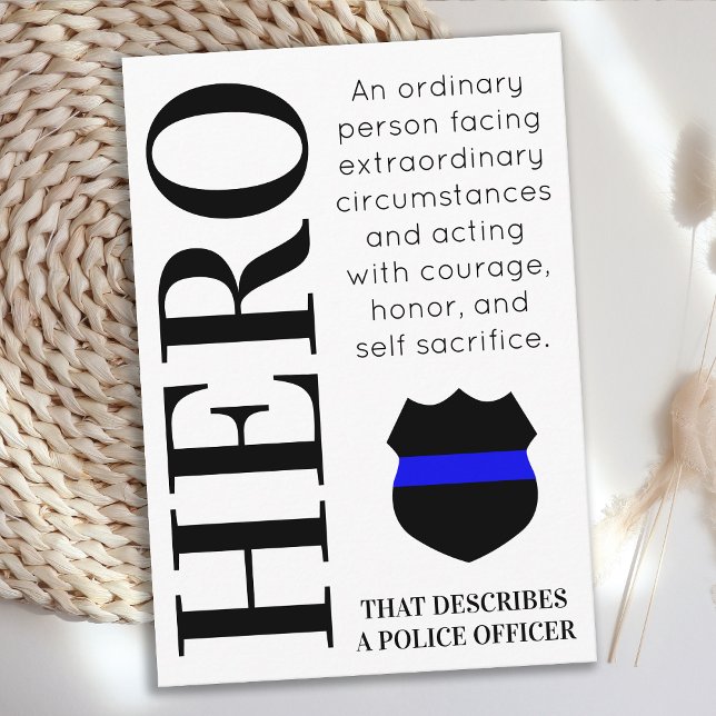 Polizeibeamter Hero Thin Blue Line Vielen Dank Visitenkarte (Von Creator hochgeladen)