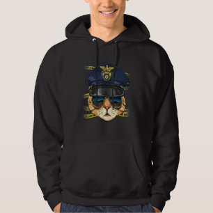 Polizeibeamter Kat-PD-Polizist Detektiv Kriminalit Hoodie