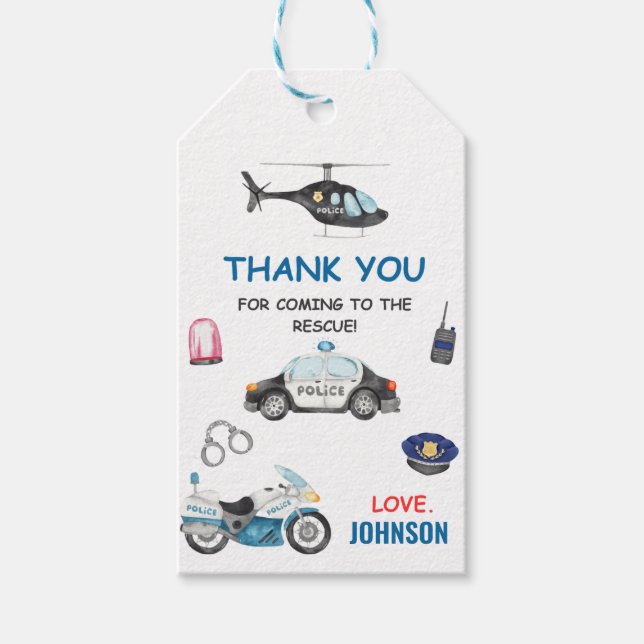 Polizeibeamter Polizist Geburtstag Geschenkanhänger (Vorderseite)