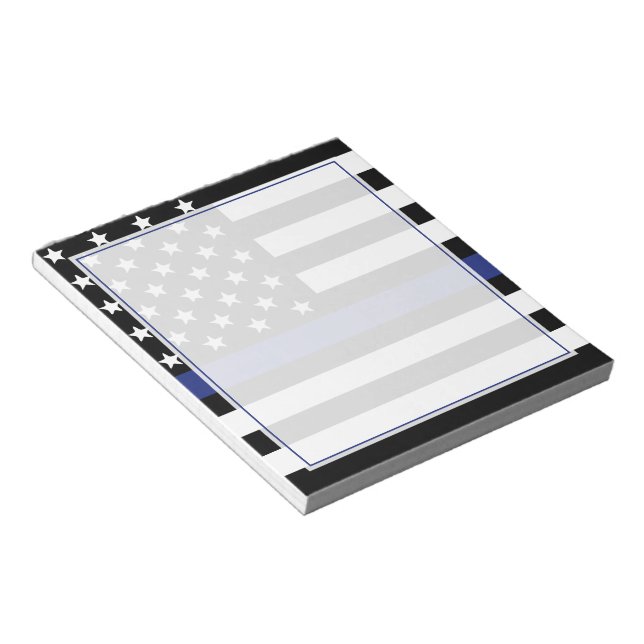 Polizeibeamter Thin Blue Line Flag Notizblock (angewinkelt)
