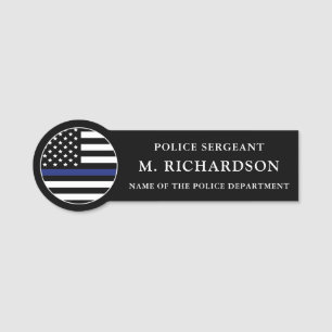 Polizeibeamter Thin Blue Line Polizeiabteilung Namensschild