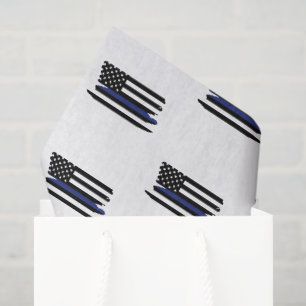 Polizeibeamter Thin Blue Line Polizist Seidenpapier