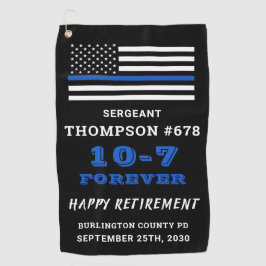 Polizeibeamter Vorzeigegeschenk dünne blaue Linie Golfhandtuch