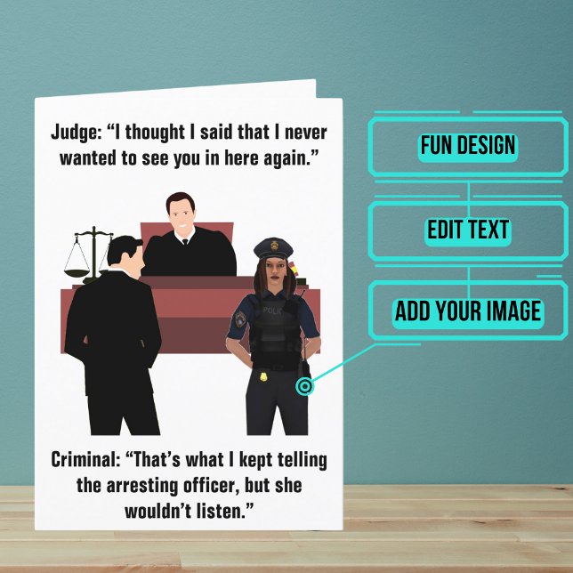 Polizeibeamtin Funny Birthday Karte (Looking for the perfect card for that brave police woman friend of yours.)