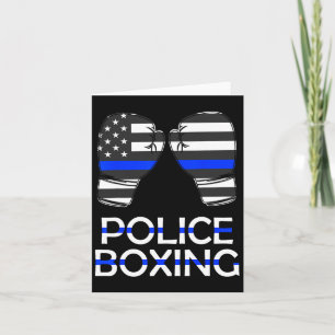 Polizeiboxen Blue Line Boxhandschuhe Sportgeschenk Karte