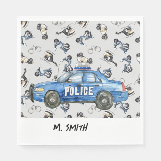 Polizeichätendes Party Serviette (Vorderseite)
