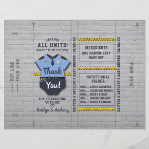 Polizeichef Baby ShowDIY Candy Bar Wrapper