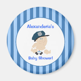 Polizeichef des Baby Polizisten Runde Custom Gevor Magnet