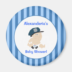 Polizeichef des Baby Polizisten Runde Custom Gevor Magnet
