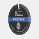 Polizeichef für personalisierte Thin Blue Line Ornament Aus Glas (Front Left)