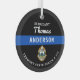 Polizeichef für personalisierte Thin Blue Line Ornament Aus Glas (Front Right)