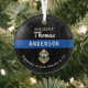 Polizeichef für personalisierte Thin Blue Line Ornament Aus Glas (Insitu)