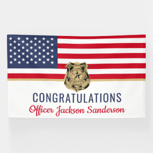 Polizeichef Militärruhestandsflagge Banner