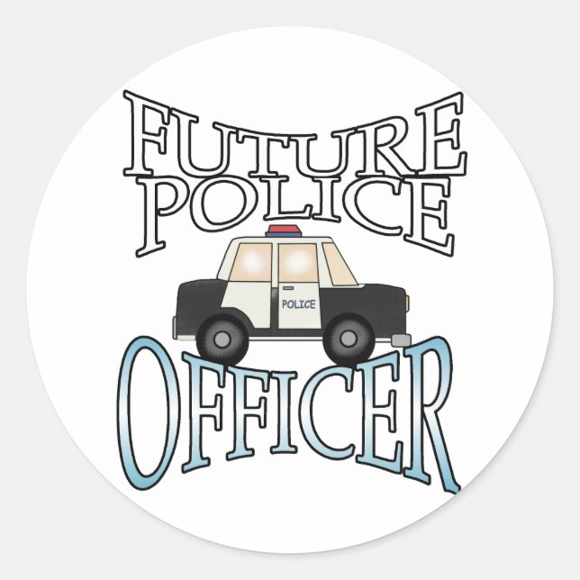 Polizeichef Runder Aufkleber (Vorderseite)