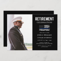 Polizeichef Thin Blue Line-Pensionierung