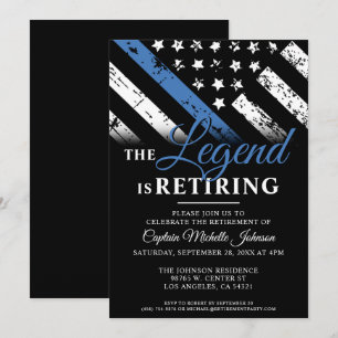 Polizeichef Thin Blue Line Renten Party Einladung
