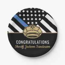 Polizeichef Thin Blue Line Renten Party