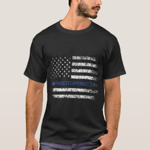 Polizeichef Thin RETIRED Blue Line Amerikaner T-Shirt