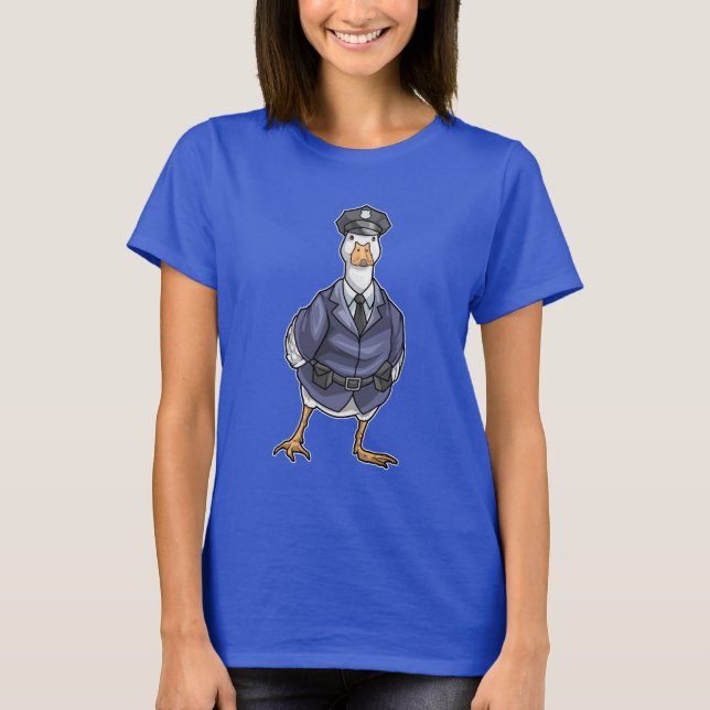 Polizeidienst für Entenpolizei Polizist T-Shirt (Vorderseite)