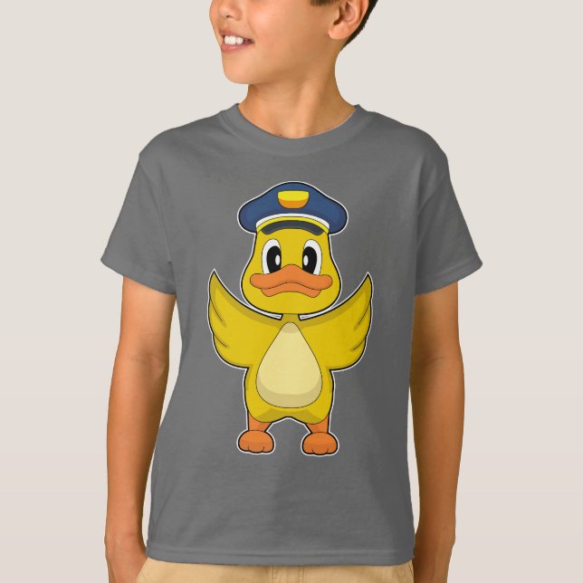 Polizeidienst für Entenpolizei Polizist T-Shirt (Vorderseite)