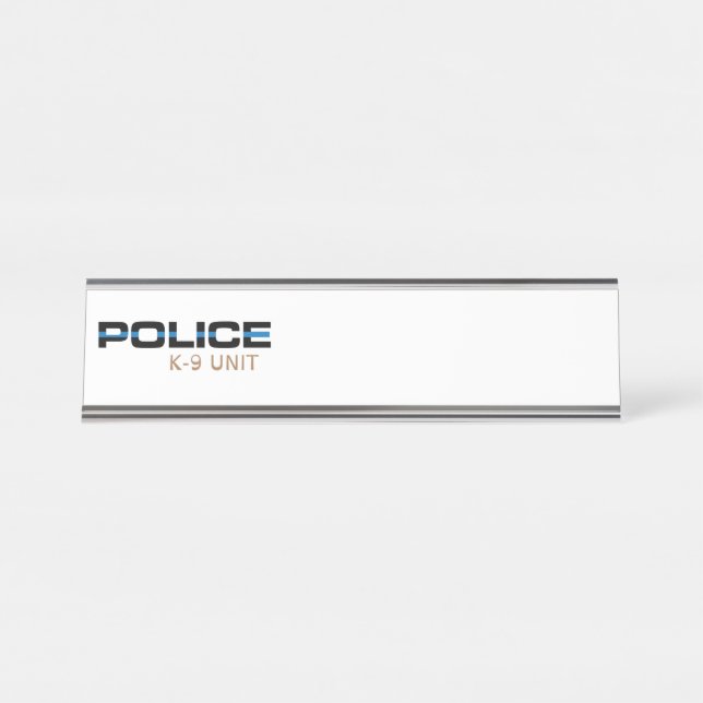Polizeieinheit K9 Schreibtischnamensplakette (Vorderseite )