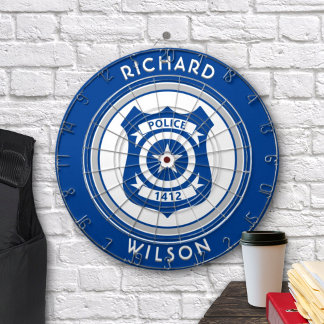 Polizeiemblem Dartscheibe