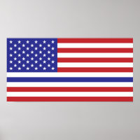 Polizeifahne blaue Linie vereinte Staaten Amerikan
