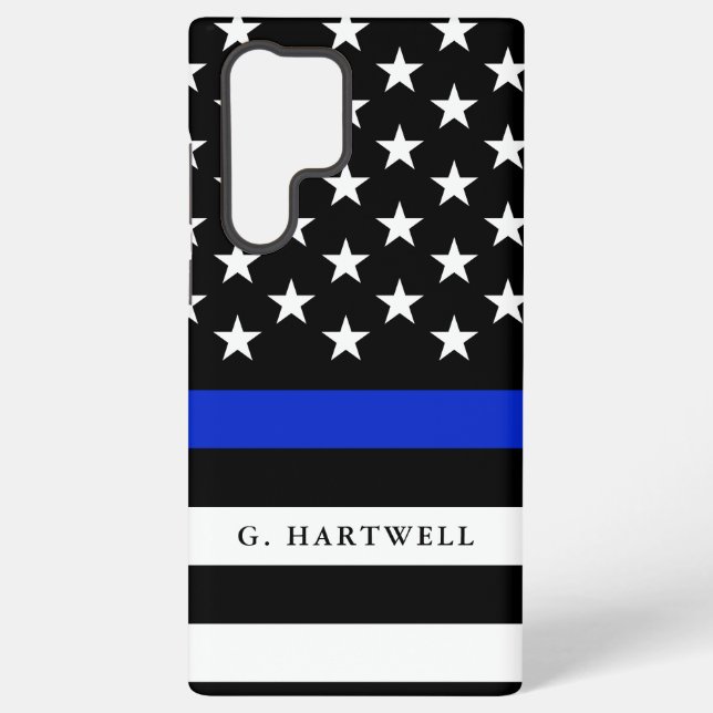 Polizeifahne des individuellen Namens Samsung Galaxy Hülle (Rückseite)