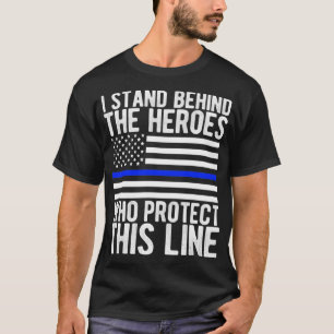 Polizeifahne für die Thin Blue Line T-Shirt