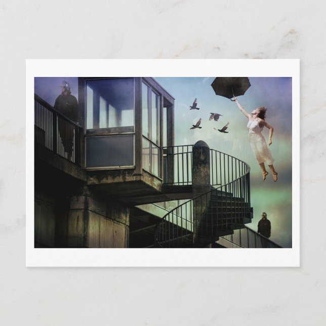 Polizeifantasie des surrealistischen Staat Postkarte (Vorderseite)