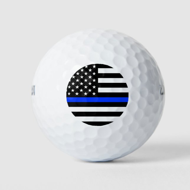 Polizeiflagge der Thin Blue Line Golfball (Vorderseite)