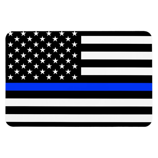 Polizeiflagge der Thin Blue Line Magnet (Horizontal)