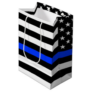 Polizeiflagge der Thin Blue Line Mittlere Geschenktüte