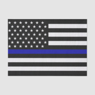 Polizeiflagge der Thin Blue Line Seidenpapier