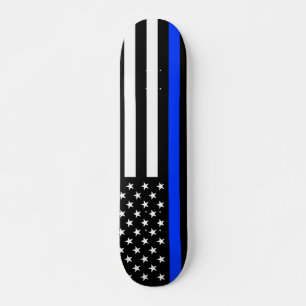 Polizeiflagge der Thin Blue Line Skateboard