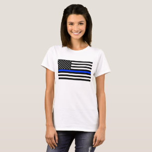 Polizeiflagge der Thin Blue Line T-Shirt