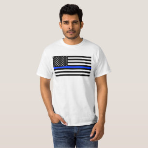 Polizeiflagge der Thin Blue Line T-Shirt